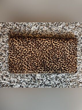 Leopard Print Foldover Clutch